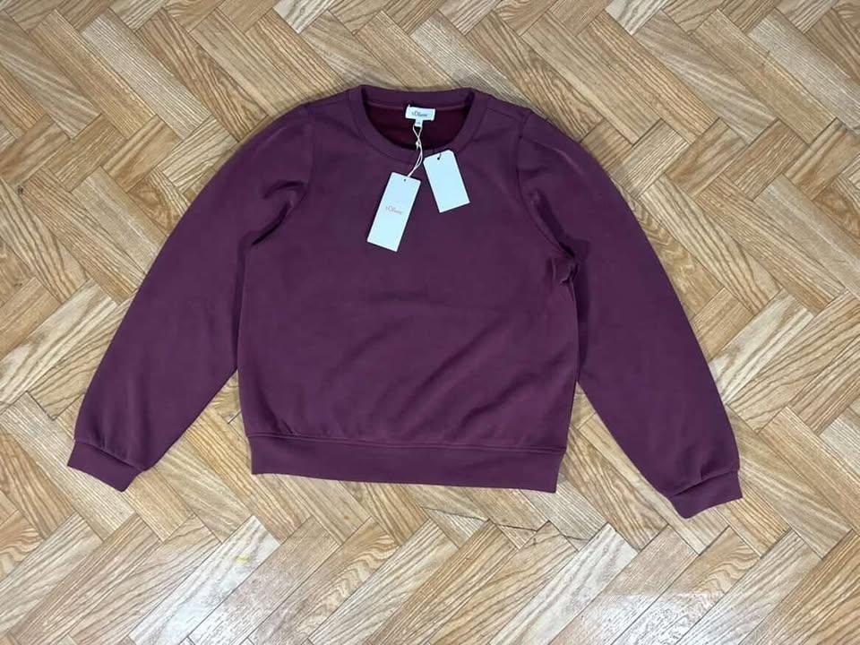 S. Oliver Sweatshirt met pofmouwen - bordeaux Maat S/M- BNWT, Kleding | Dames, Overige kleuren, Nieuw, Maat 36 (S), S. OLIVER