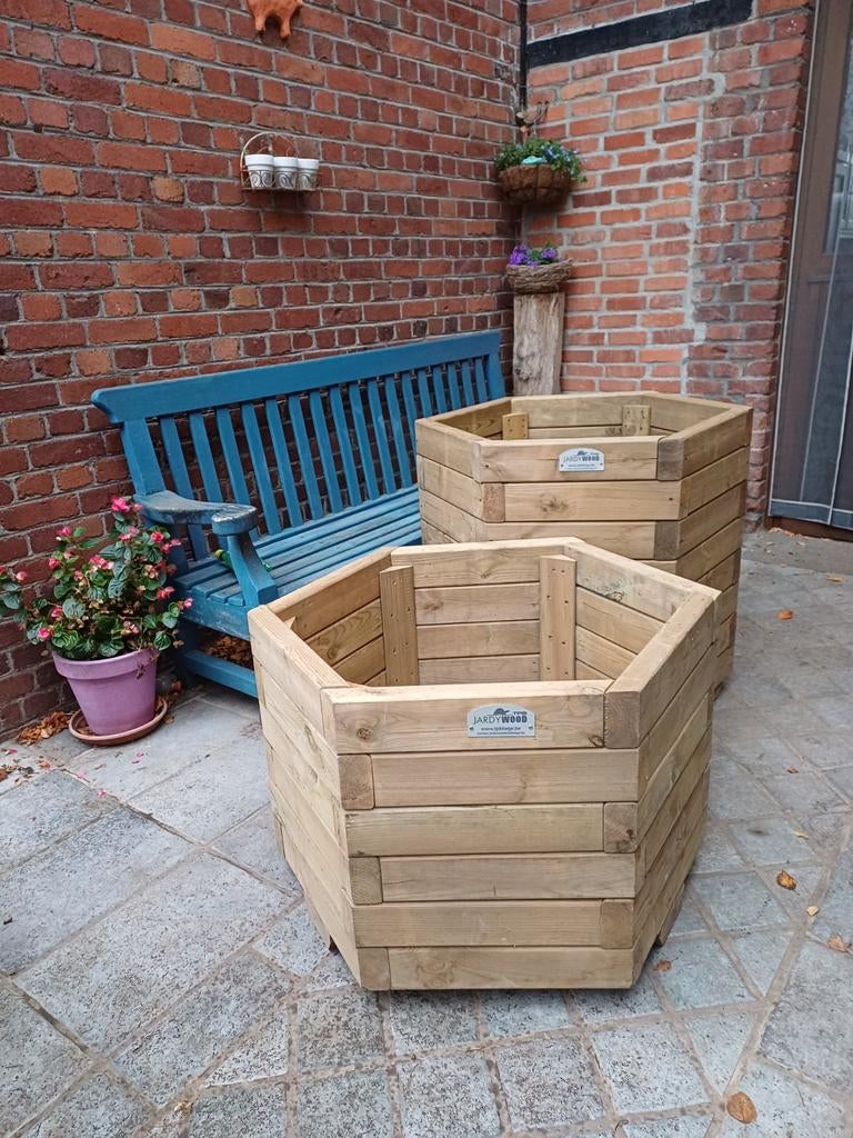 2 Bacs à fleurs en bois NEUFS, Jardin & Terrasse, Enlèvement, Bois