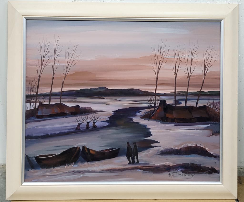 Nest MARTENS, winterlandschap, Antiquités & Art, Art | Peinture | Classique, Enlèvement ou Envoi