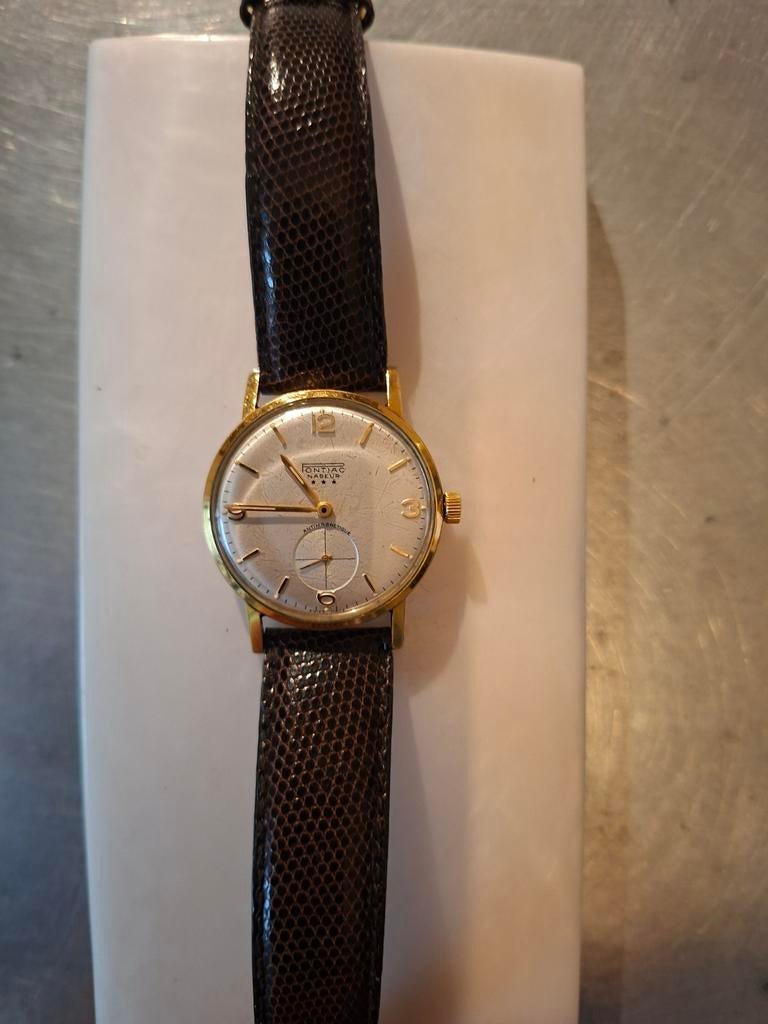 Montre pontiac année 50, Montre-bracelet, Autres marques, Enlèvement ou Envoi, Cuir