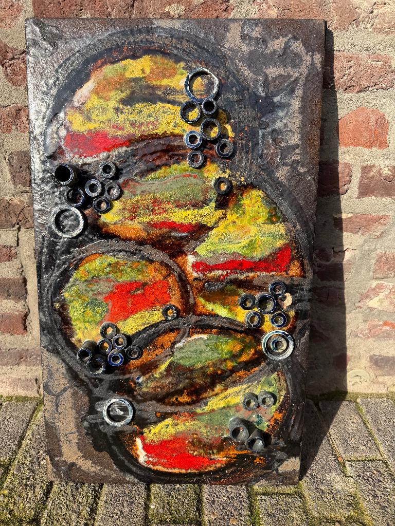 groot muurplakaat wandtegel ruscha keramiek 60x35, Enlèvement