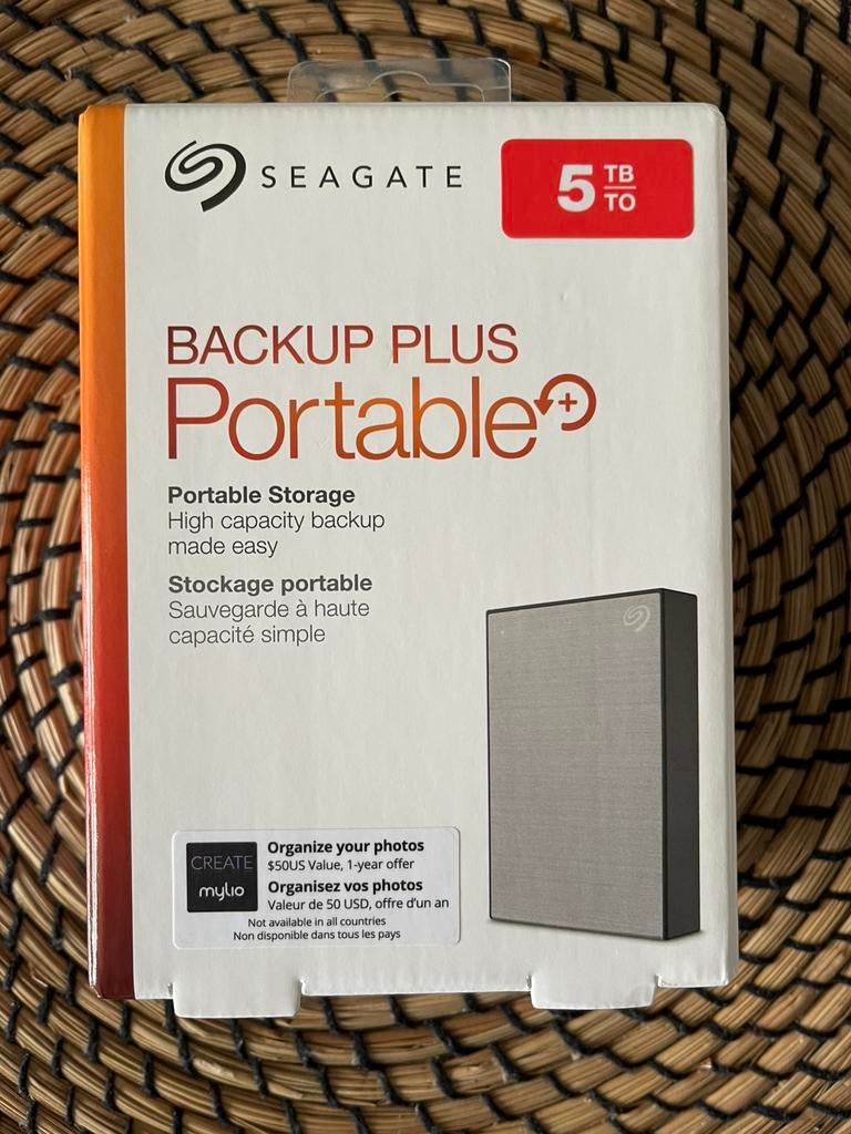 Seagate externe harde schijf van 5 TB, Ophalen, HDD, Nieuw, USB