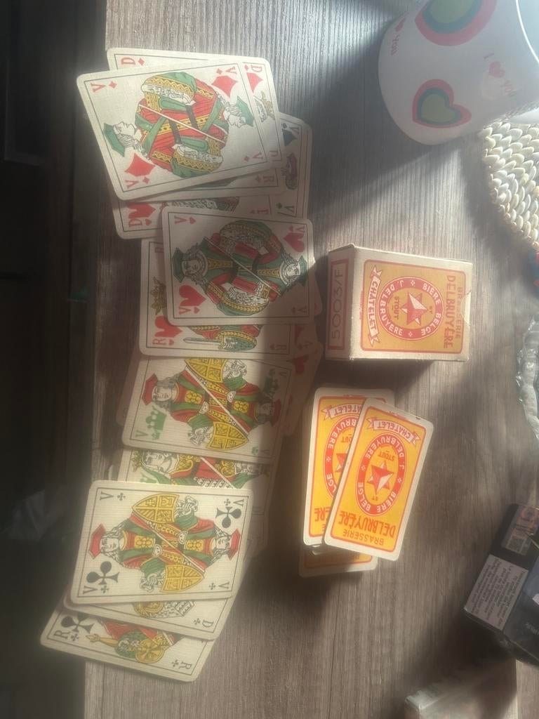 Speelkaarten brasserie delbruyere chatelet, Enlèvement, Utilisé, Ustensile
