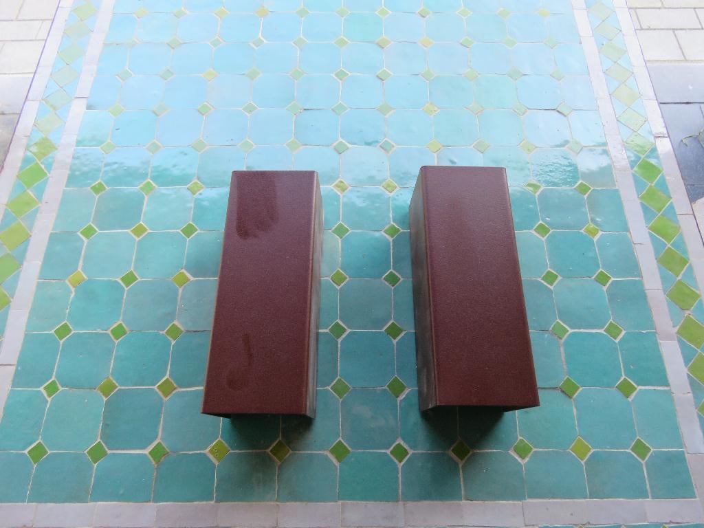 set van 2 Design wandarmaturen roestkleur, Huis en Inrichting, Lampen | Wandlampen, Ophalen of Verzenden, Metaal