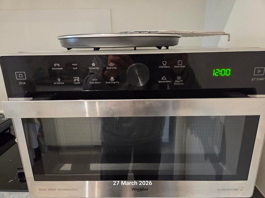Whirlpool supremechef combi oven dual crisp, Four avec gril, Comme neuf, Enlèvement, 45 à 60 cm