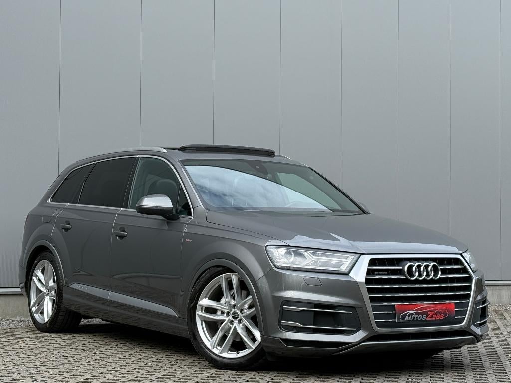 Audi Q7 3.0 TDi V6 Quattro 3x S-Line Pano Camera Luchtvering, Argent ou Gris, Achat, Euro 6, Entreprise