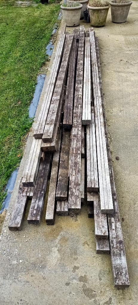 poutres en bois dur tropicaux, Enlèvement, Utilisé