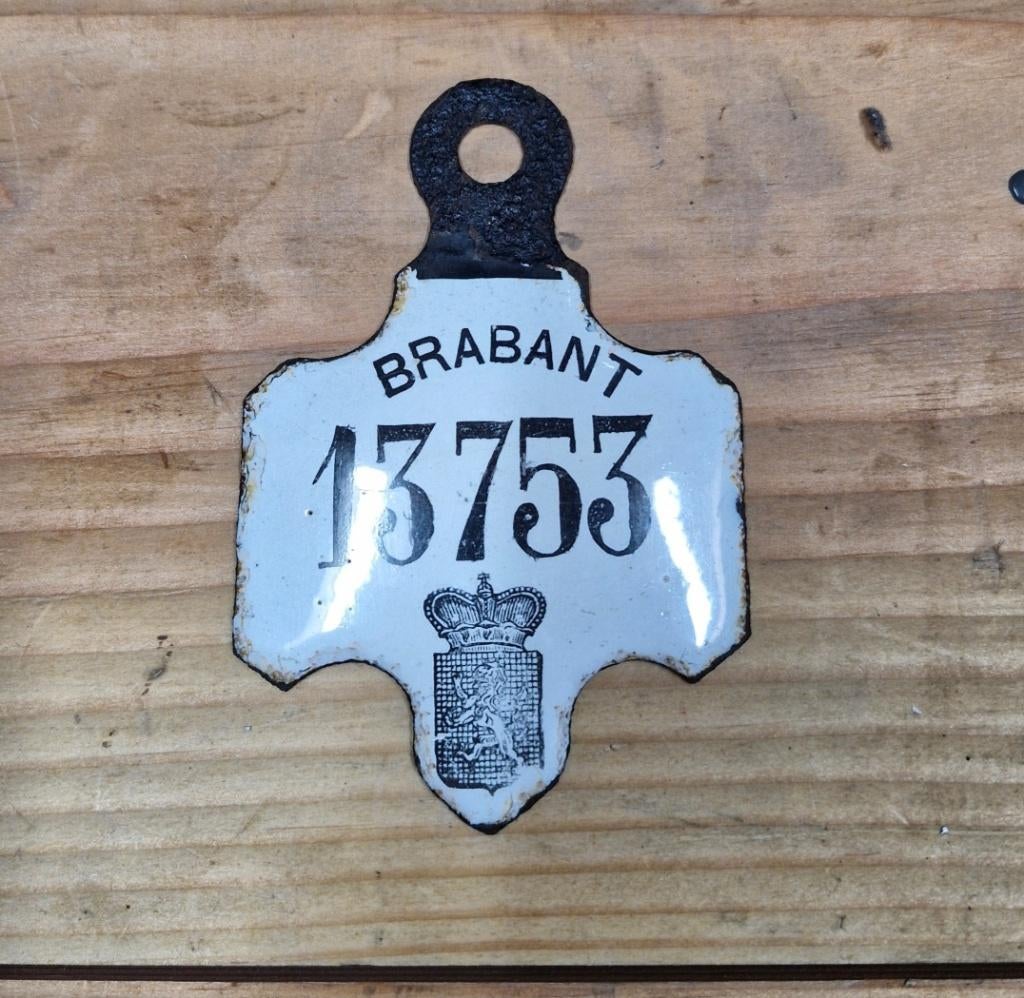 Fietsplaatje 1901 Brabant, Verzamelen, Overige Verzamelen, Ophalen of Verzenden, Zo goed als nieuw