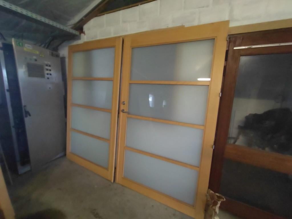 Dubbele deur, Doe-het-zelf en Bouw, Deuren en Vliegenramen, Ophalen, Binnendeur, Zo goed als nieuw, Hout