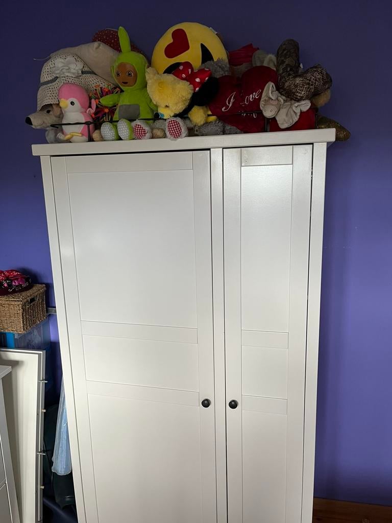 Kinderslaapkamer (kledingkast en tweepersoonsbed), Huis en Inrichting, Slaapkamer | Complete slaapkamers, Ophalen, Gebruikt, Tweepersoons