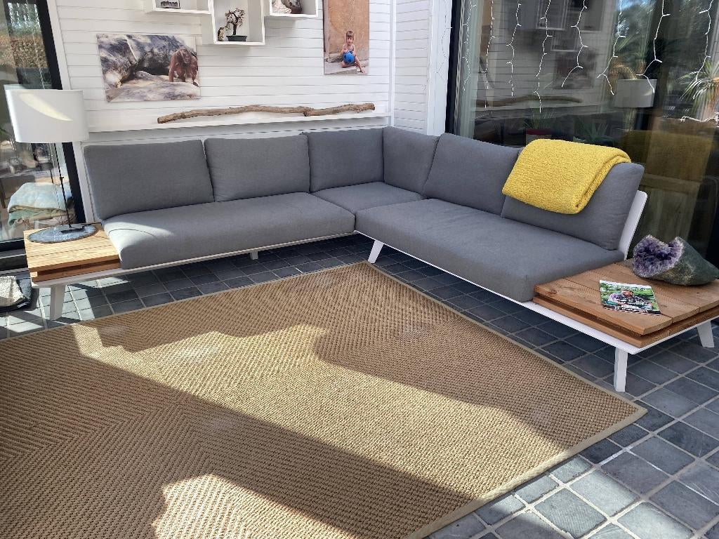 Bristol Lounge wit aluminium, Banque, Aluminium, Enlèvement, Utilisé