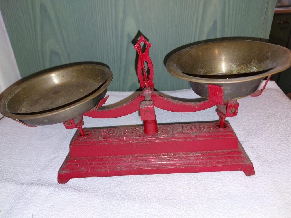 oud zwaar ijzeren weegschaal, begin 1900, Ophalen of Verzenden