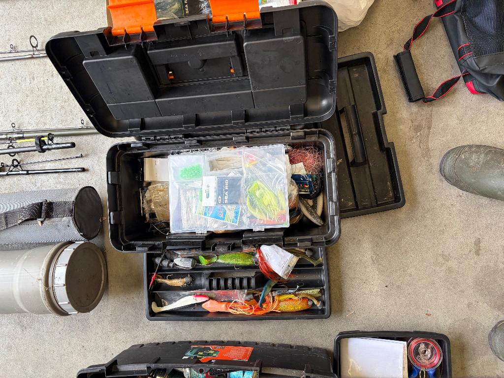 Zeevissen Hengels,Molens,Reels en Kunstaas, Enlèvement, Utilisé, Ensemble complet