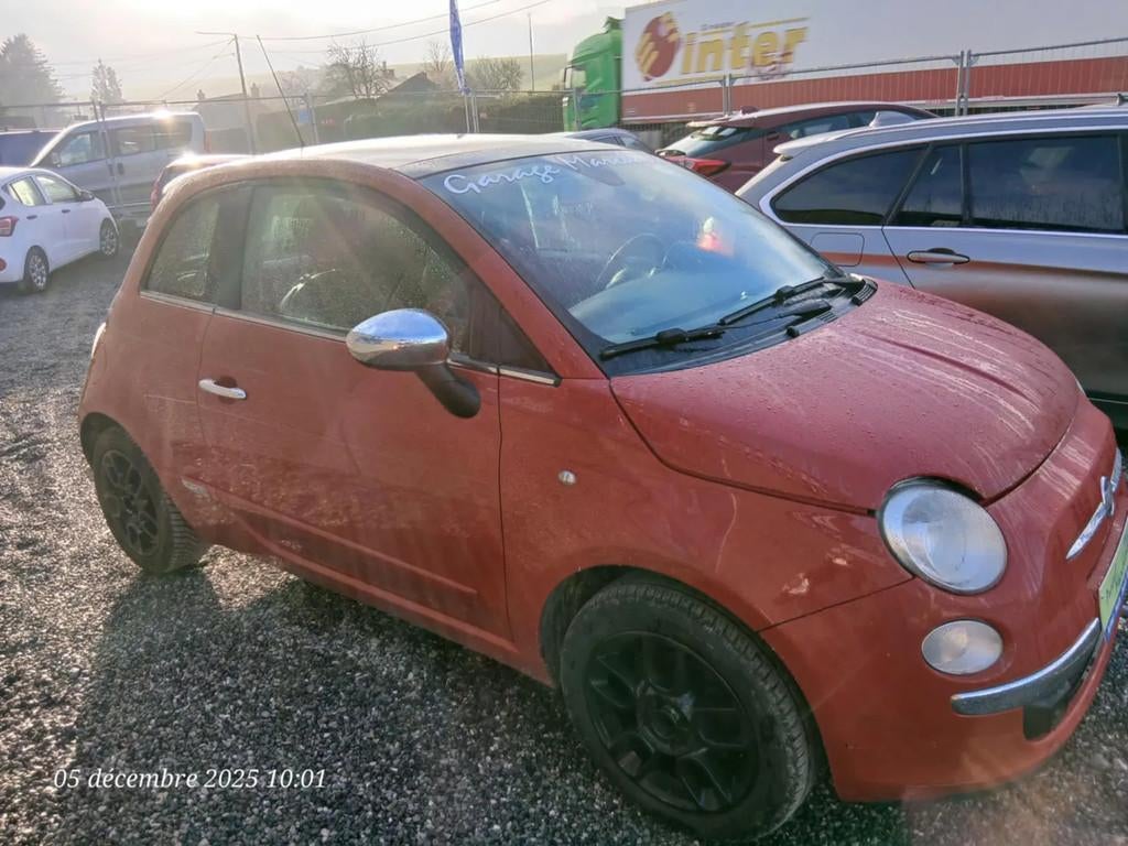 Fiat 500, Rouge, Entreprise, Boîte manuelle, Noir