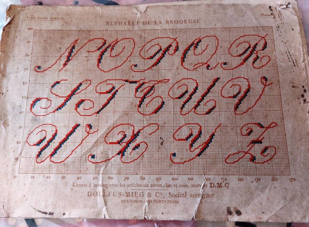 Alphabet de la brodeuse  DMC  vintage, Ophalen, Gebruikt, Onderdeel of Accessoires
