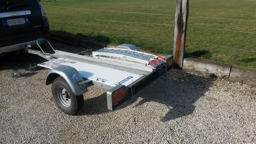 Moto remorque, Auto diversen, Aanhangers en Bagagewagens, Ophalen, Zo goed als nieuw