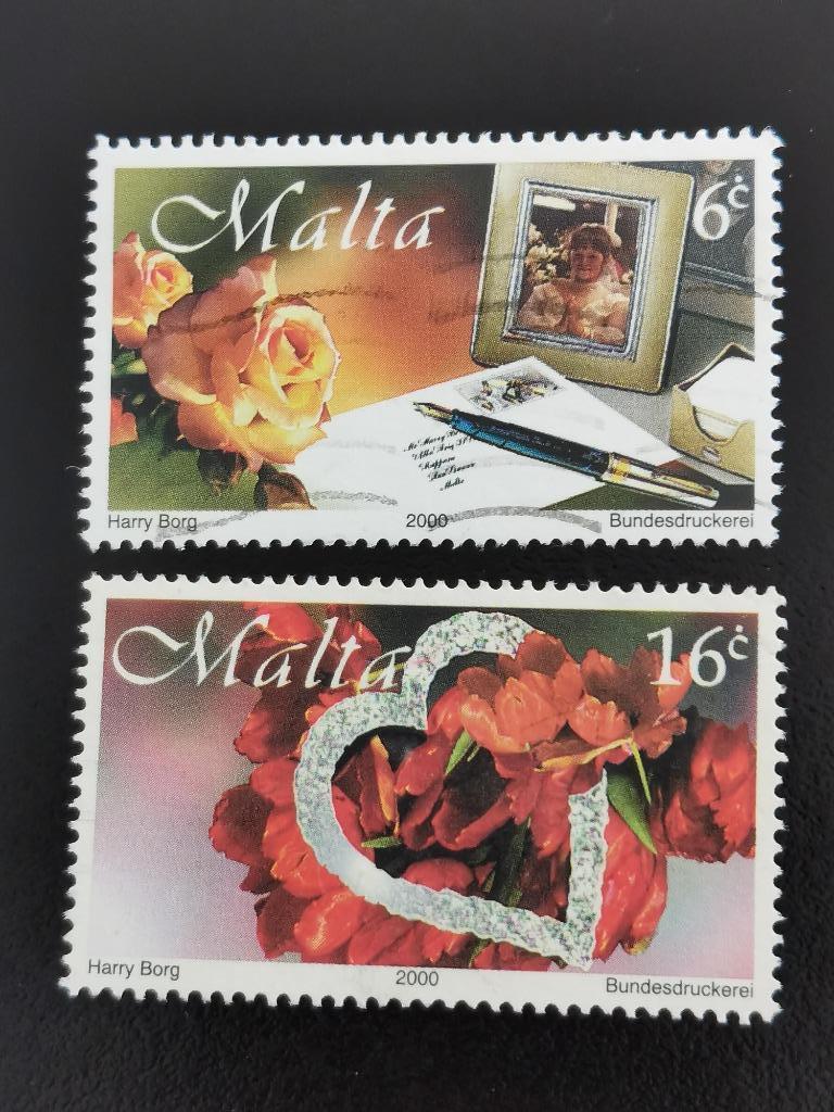 Malta 2000 - fleurs, coeur, Enlèvement ou Envoi, Malte, Affranchi