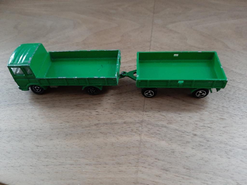 Vintage Majorette Saviem Canvass Top truck+ trailer, Ophalen, Gebruikt, Bus of Vrachtwagen