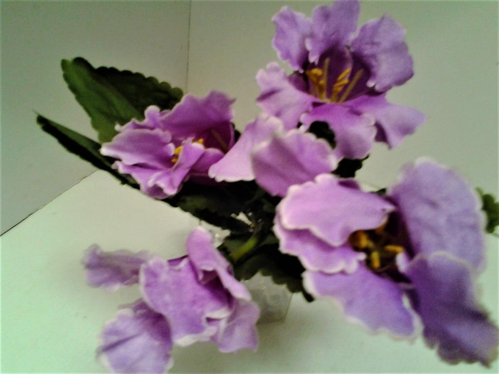 Zijden bloemen op een piketje - 4 paarse bloemen, Enlèvement, Neuf, Autres types