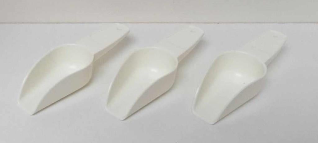 Tupperware™ « Meelschepjes » x 3 - wit, Ophalen of Verzenden, Nieuw, Wit, Overige typen