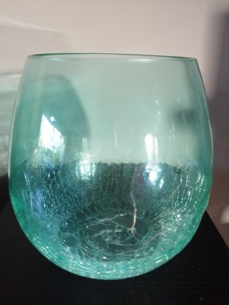 Craquelé windlicht zachtgroen L, Ophalen of Verzenden, Nieuw