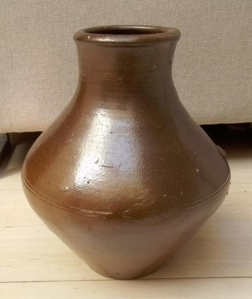 geglazuurde aardewerk pot / tuinvaas, Ophalen