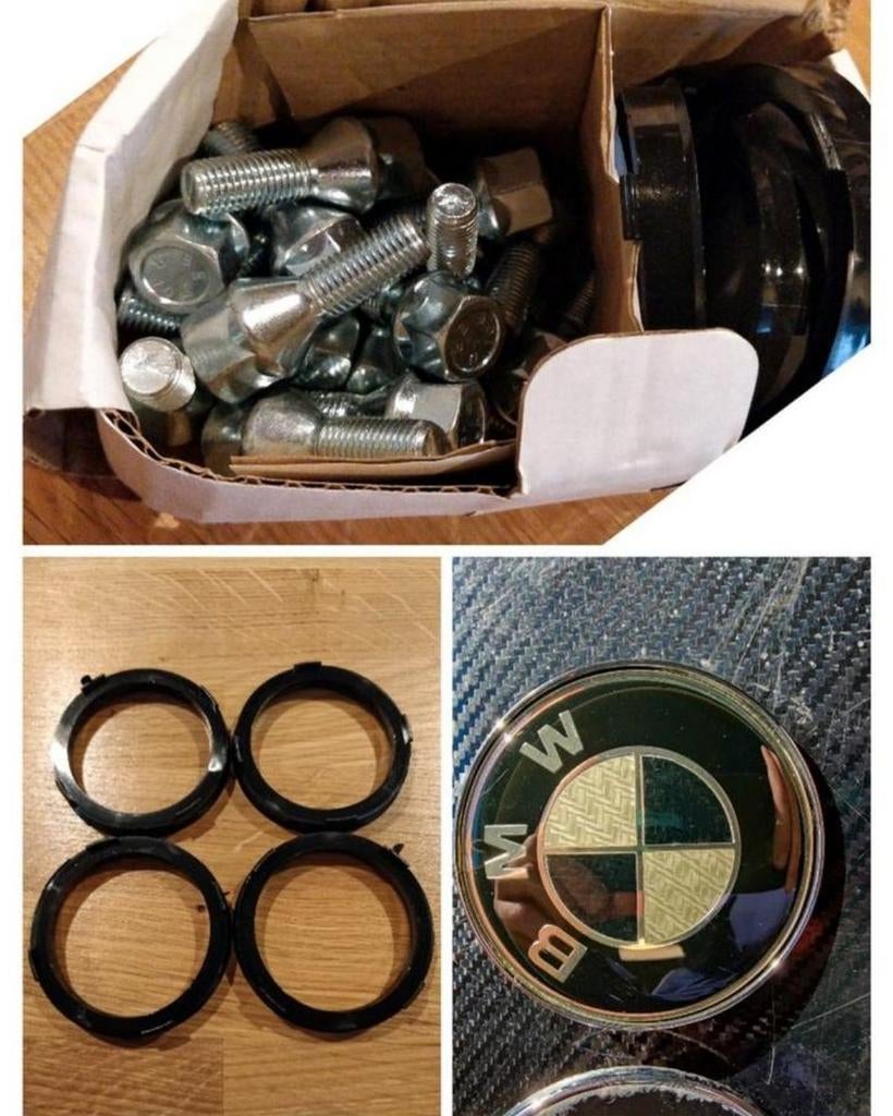 Boulons de roue, anneaux de centrage avec logo BMW, Autos : Pièces & Accessoires, Enlèvement ou Envoi, Neuf, BMW