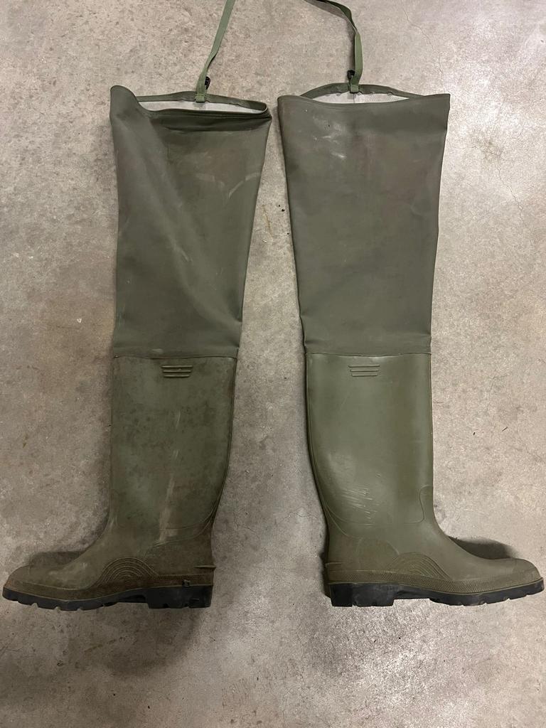Hoge visserslaarzen maat 44, Ophalen, Gebruikt