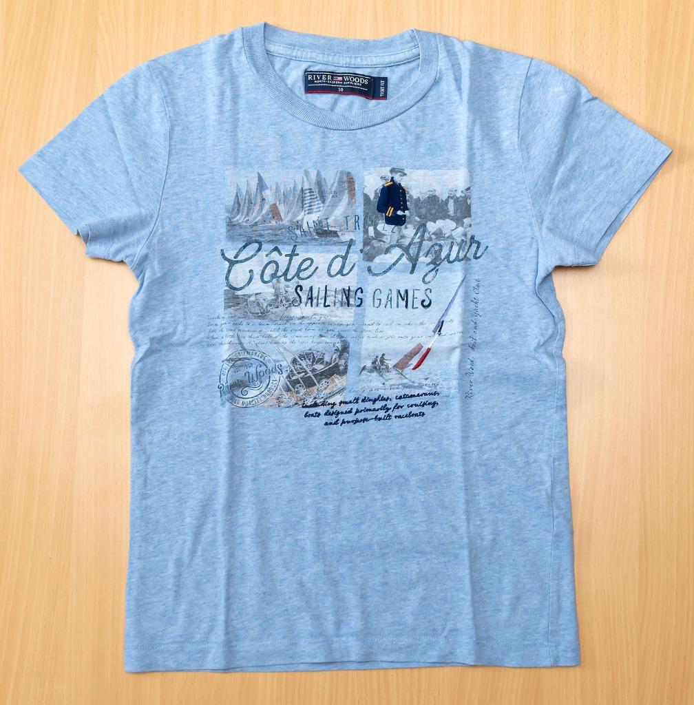 Blauwe T-shirt River Woods, maat 10 jaar, Kinderen en Baby's, Kinderkleding | Maat 140, Gebruikt, River Woods, Ophalen of Verzenden