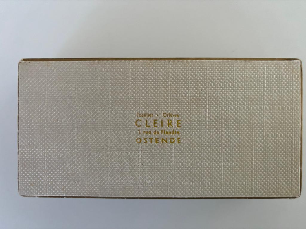 Boîte à bijoux vintage Jeweler Cleire Ostend années 50 - 60, Antiquités & Art, Enlèvement ou Envoi