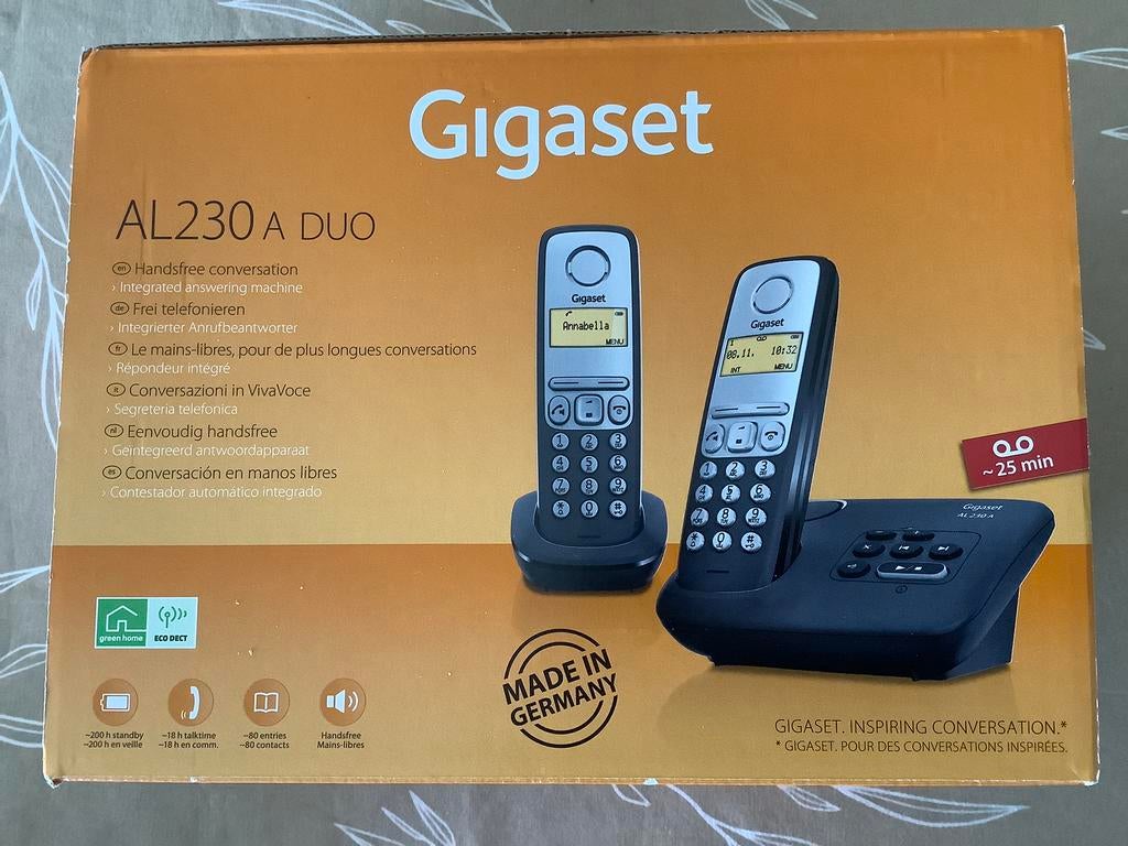 Gigaset AL230a duo, Telecommunicatie, Vaste telefoons | Handsets en Draadloos, Ophalen of Verzenden, Zo goed als nieuw, 2 handsets