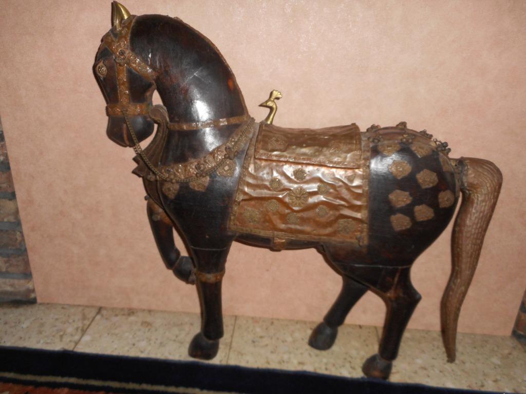groot ebbenhouten paard india (lees tekst!), Antiek en Kunst, Ophalen