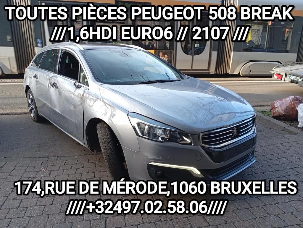Toutes pièces disponibles Peugeot 508break 1,6HDI EURO6 2017, Enlèvement ou Envoi, Renault