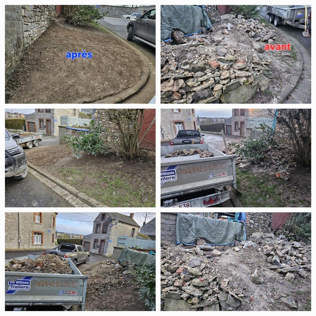 Terrassement, démolition, vente de gravier, etc.., Jardin & Terrasse, Comme neuf