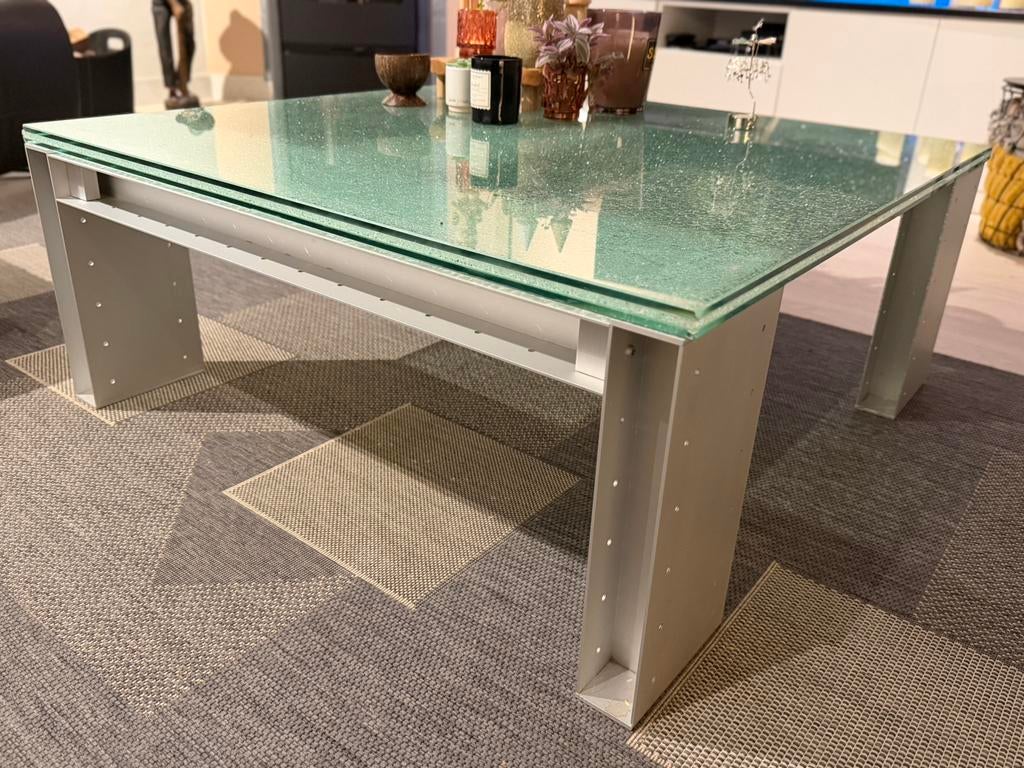 Salontafel design, Huis en Inrichting, Tafels | Salontafels, Zo goed als nieuw, Glas, Ophalen