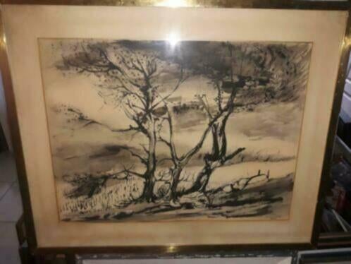 lavis signe roger somville, Antiquités & Art, Enlèvement ou Envoi