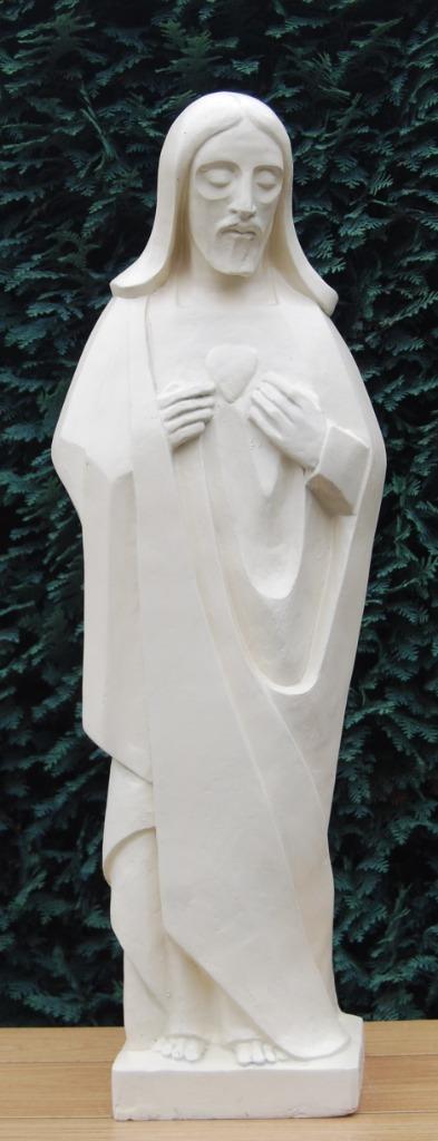 Statue de Jésus de style art déco par Hildebert Derre, haute, Enlèvement