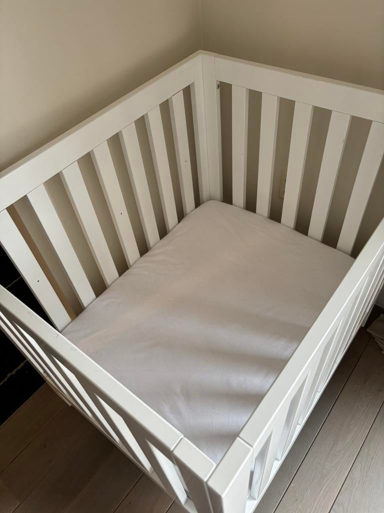 Park Bopita Sid wit 100x90x80cm inclusief matras, Enlèvement, Comme neuf, Rectangulaire, Réglable en hauteur