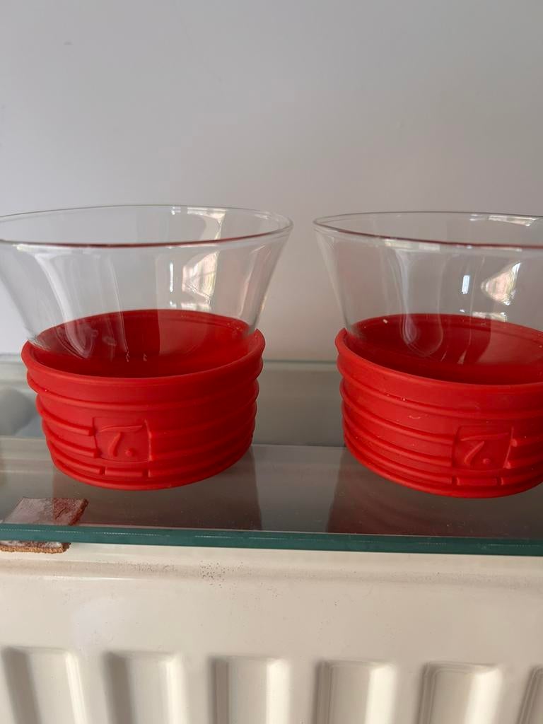 2 glazen met rode bescherming Special T by Nestlé, Ophalen, Nieuw, Overige typen