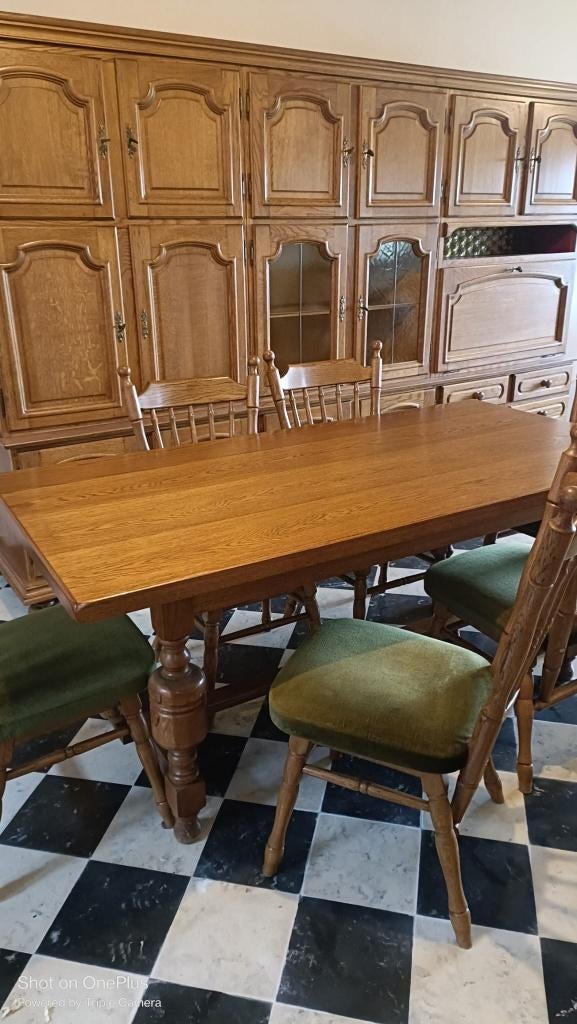 etenkamer in eik, Ophalen, Gebruikt