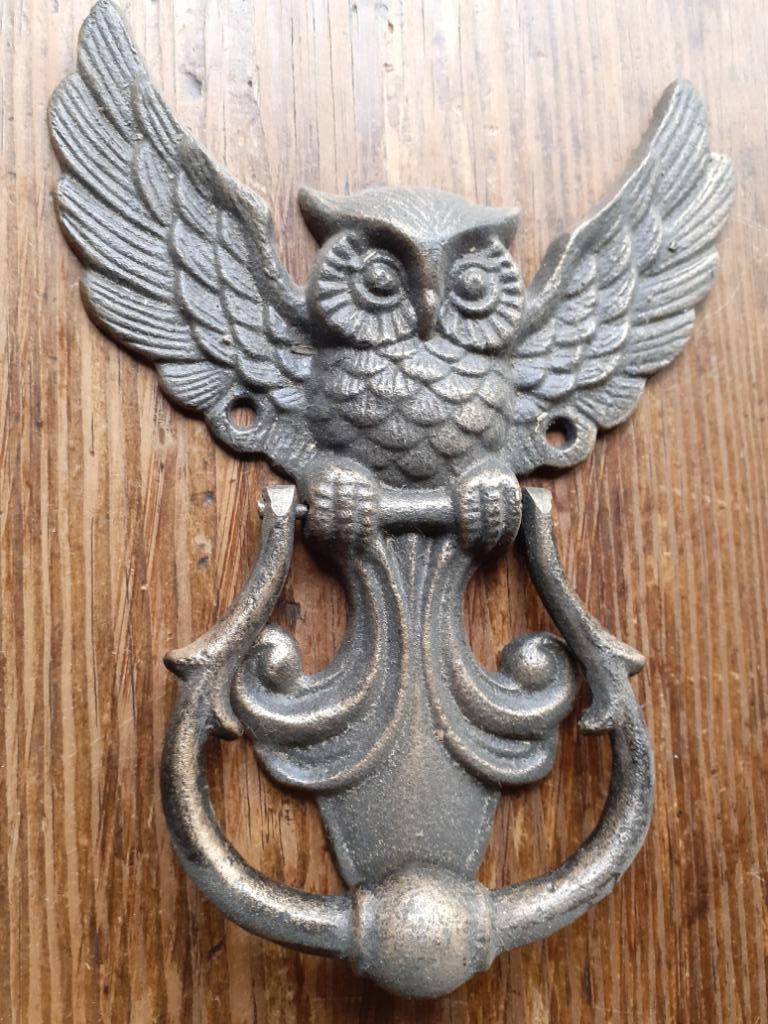 Frappe porte, heurtoir en fonte patinée (le hibou)., Enlèvement ou Envoi, Neuf