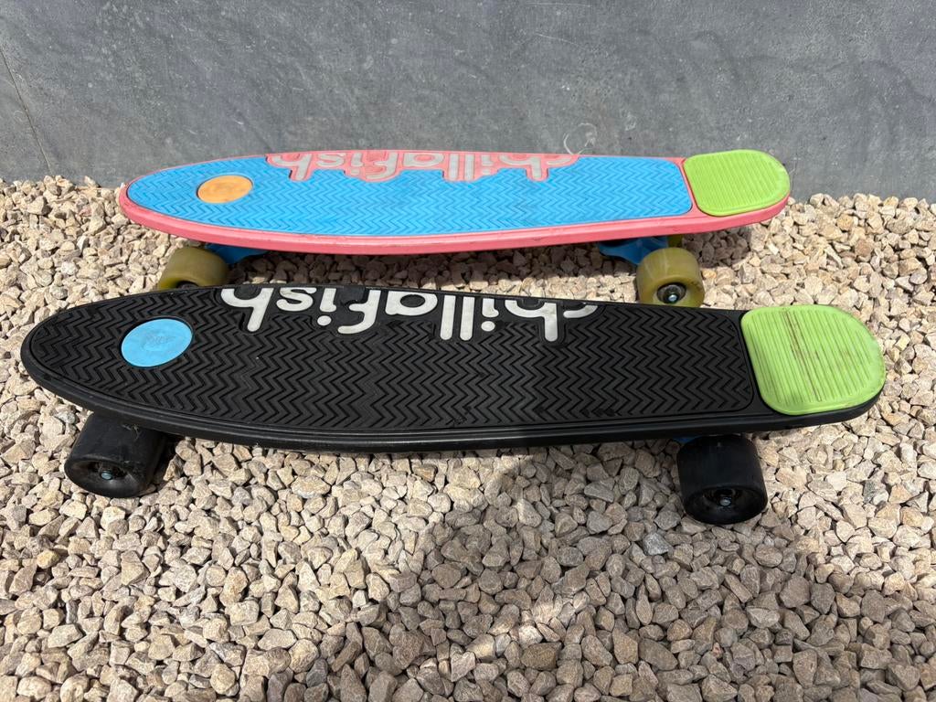 2 x Chillafish skateboards, Sport en Fitness, Skateboarden, Ophalen of Verzenden, Gebruikt