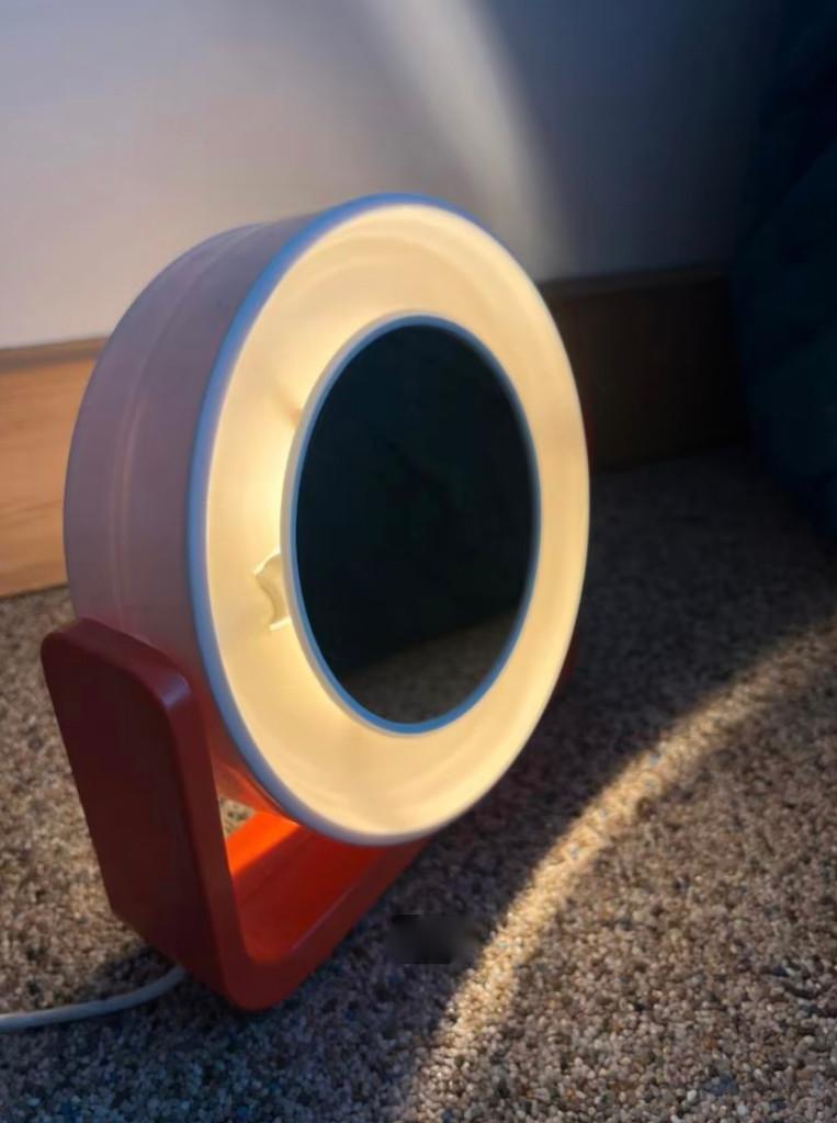 Vintage Allibert Space Age W93 make-upspiegel perfecte staat, Moins de 100 cm, Rond, Comme neuf, Enlèvement