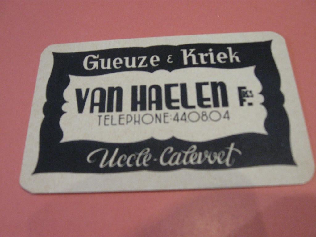 Oude losse speelkaart Gueuze & kriek Van Haelen (186), Collections, Cartes à jouer, Jokers & Jeux des sept familles, Comme neuf