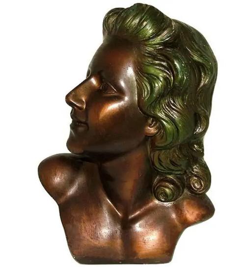 Franse Countertop Art Deco gips buste mannequin, Antiquités & Art, Enlèvement ou Envoi