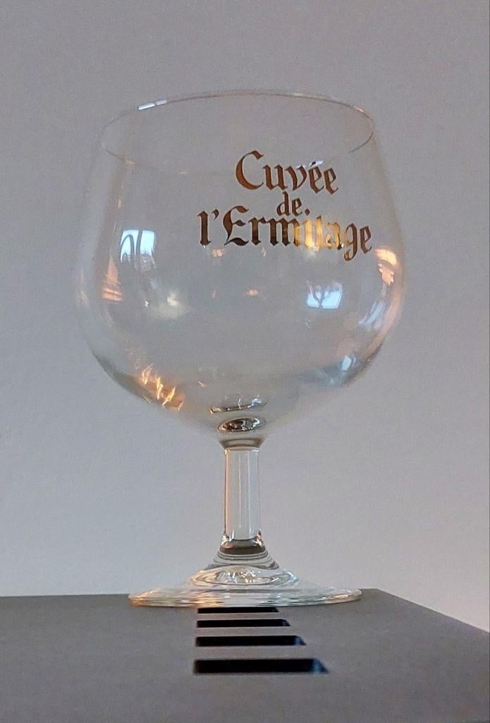 Bierglazen Cuvée de l'Ermitage 4 stuks, Ophalen, Zo goed als nieuw, Bierglas