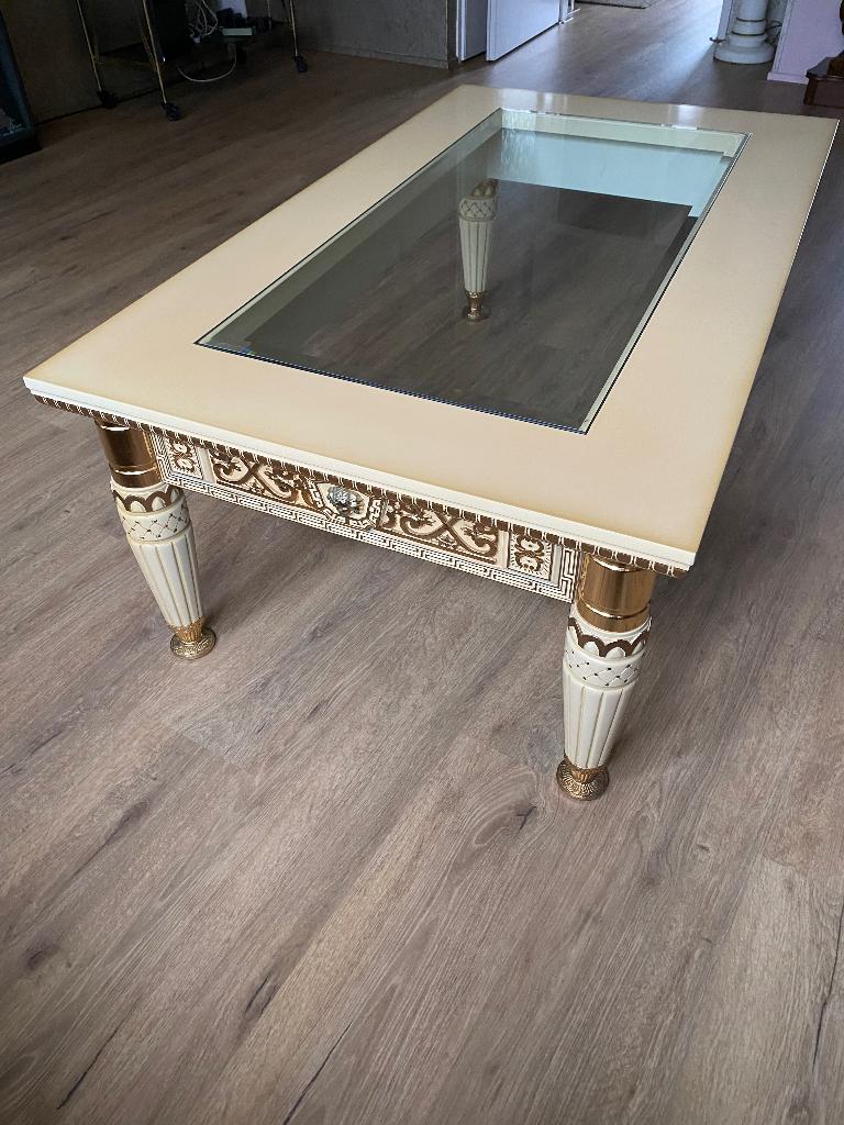Belle table basse vintage Versace, 100 à 150 cm, Enlèvement, Utilisé, Autres formes