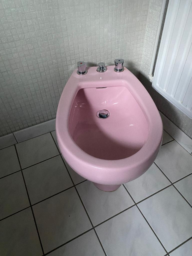 Bidet rose, Bricolage & Construction, Sanitaire, Enlèvement, Utilisé, Pierre, Toilettes