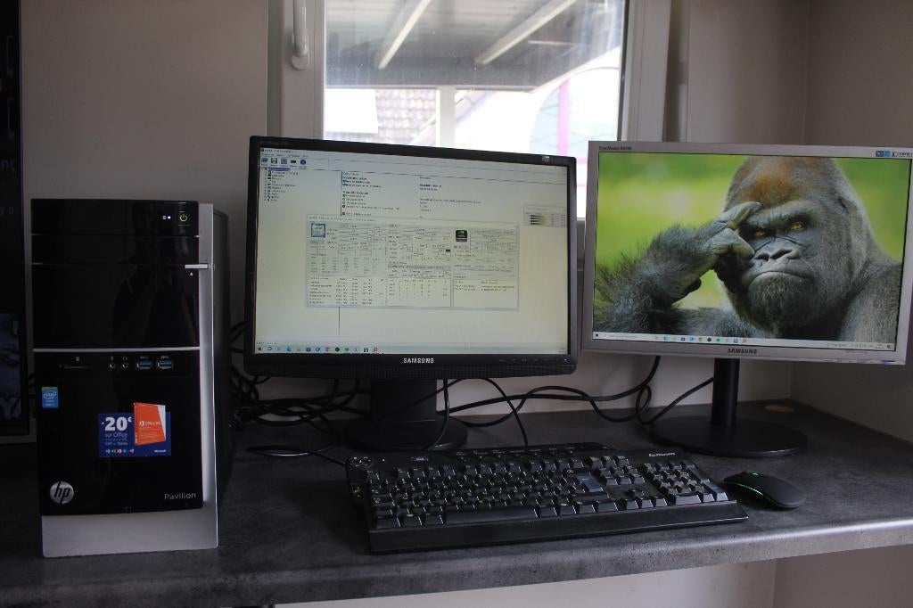 PC Bureau Complet – Intel i7 + SSD + Double écran, Ophalen, Gebruikt, Met monitor, 8 GB