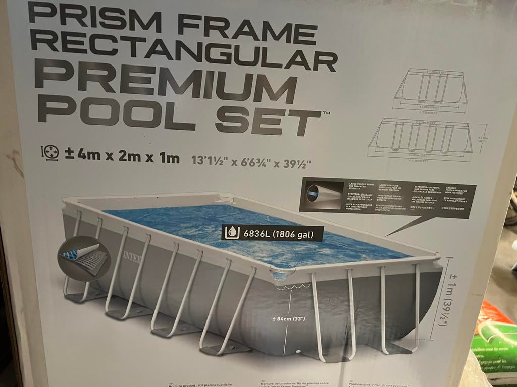 Zwembad 4x2x1 met zandfilter en veel extra’s!, Jardin & Terrasse, Piscines, Enlèvement, Utilisé, 80 à 120 cm, Rectangulaire